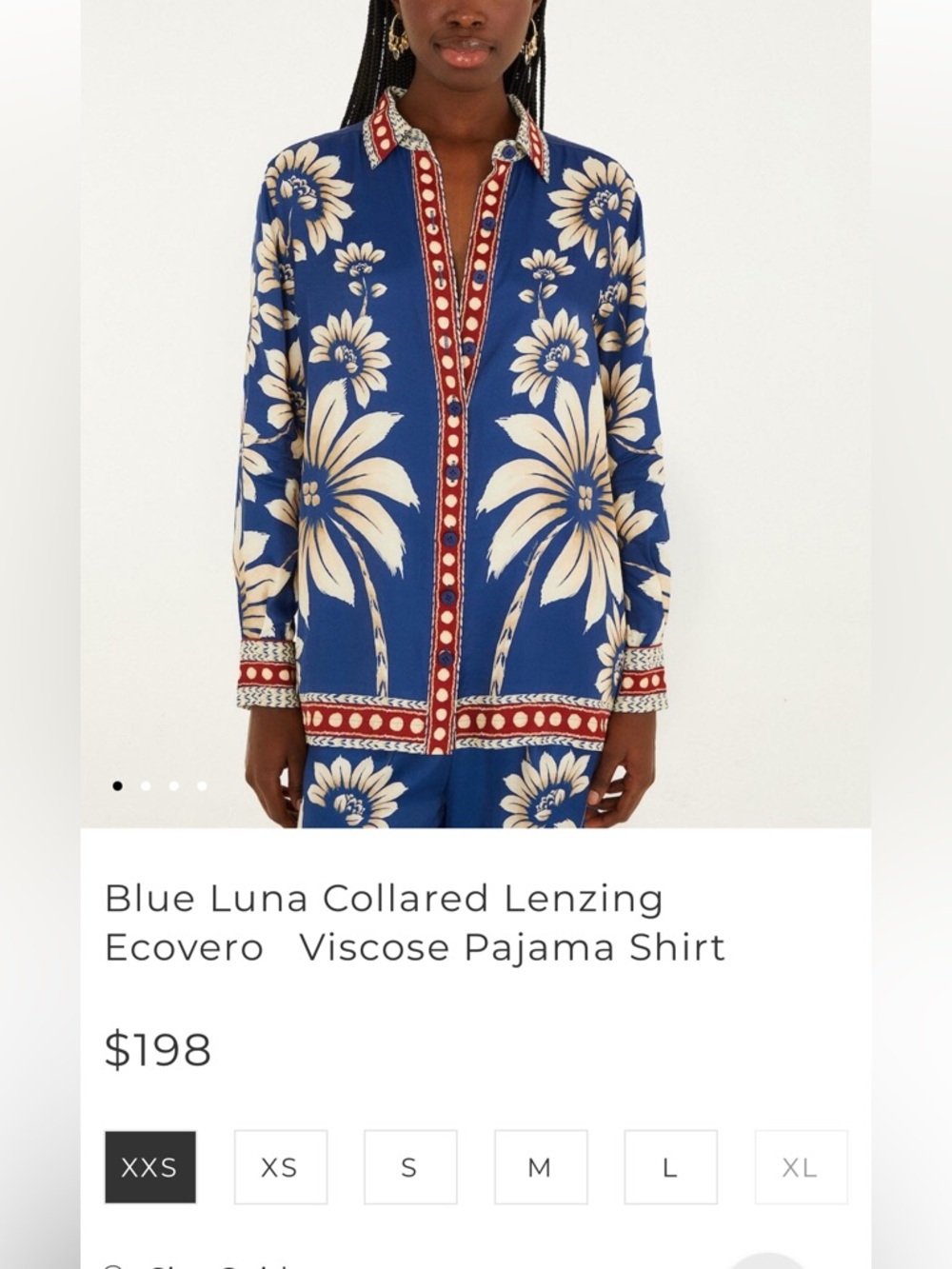 Farm Rio: Blue Luna Collared Lenzing
Ecovero Viscose Pajama Shirt - Picture 10 of 10